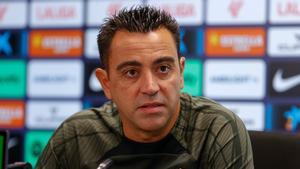 Xavi Hernández, en rueda de prensa