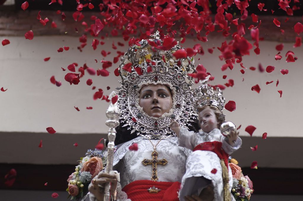 Bajada de la Virgen de la Fuensanta desde su Santuario hasta el templo catedralicio de Murcia