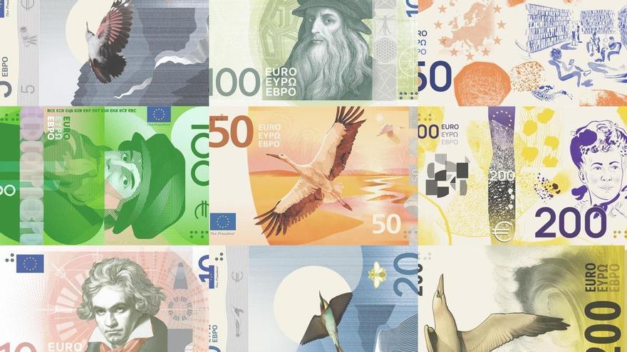 Així són els nous dissenys dels bitllets d'euro