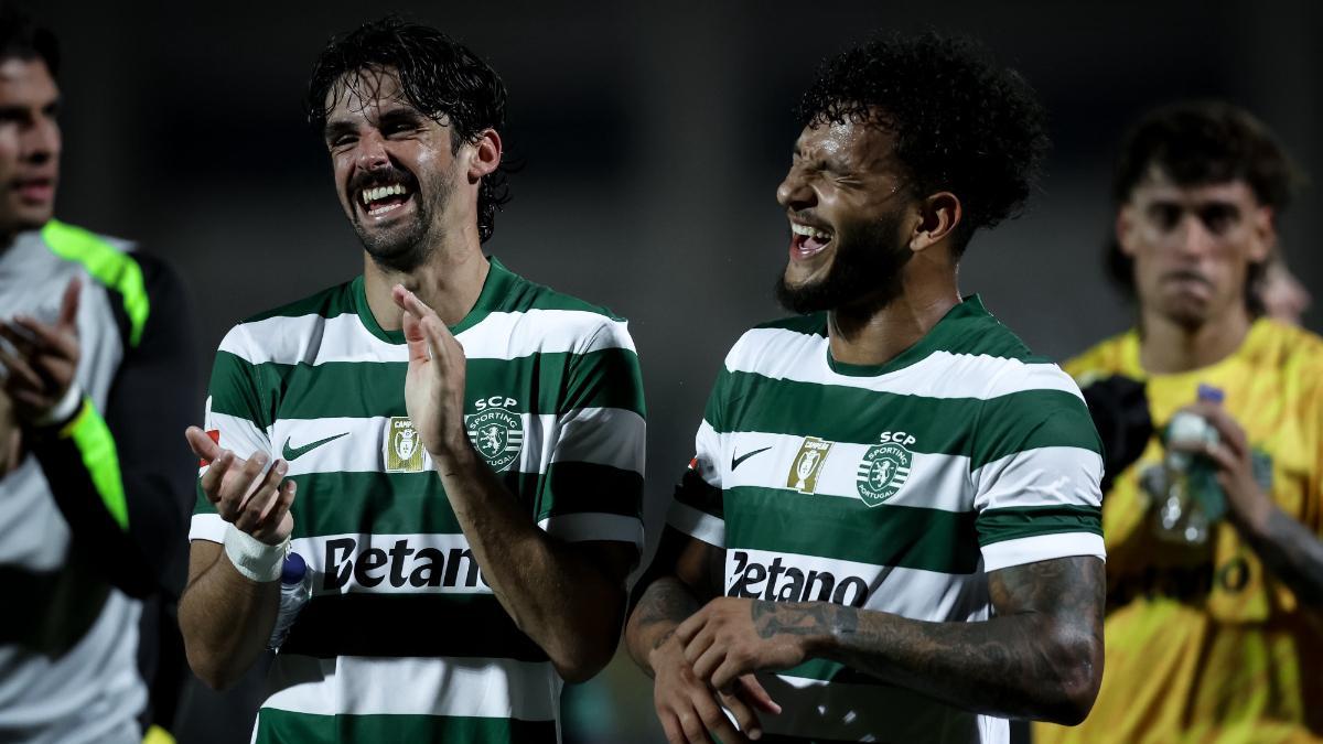 Trincao celebra la victoria ante el Casa Pia