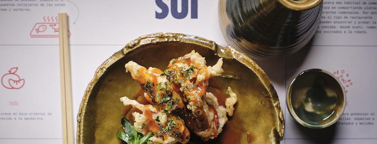 Eines der Gerichte im Kasui: Soft-Shell-Crab-Tempura.