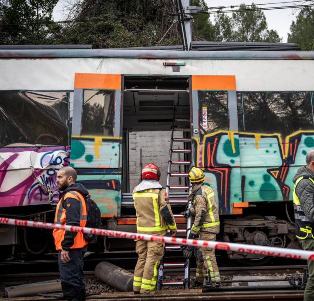 Els Mossos ja analitzen la caixa negra del tren accidentat a Gelida