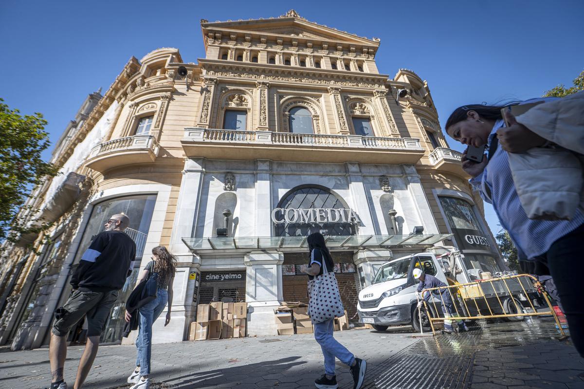 El palacio Marcet, antigua sede del cine Comedia y próximo museo Thyssen de Barcelona.