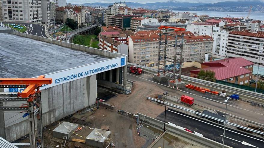 Los trabajos del HALO junto a la estación intermodal de Urzáiz.