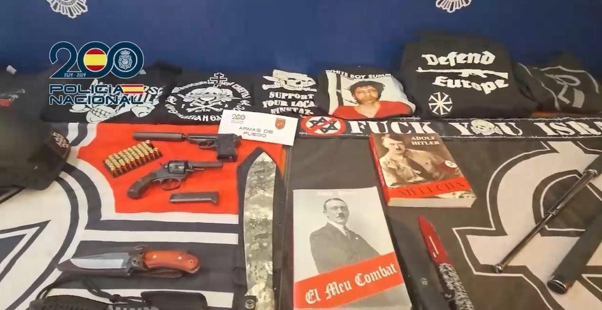 Material incautado por la Policía Nacional en Castellón.