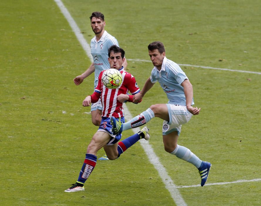 Victoria celeste ante el Sporting de Gijón gracias a un gol en la segunda mitad de Nolito