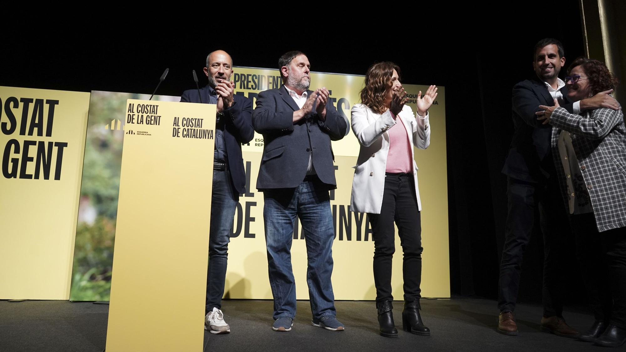 L'acte de campanya electoral d'ERC a Manresa, en fotos