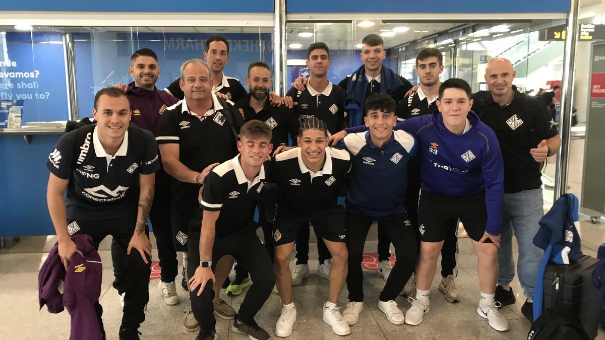 La expedición del Mallorca Palma Futsal que viajó a Brasil este pasado domingo.