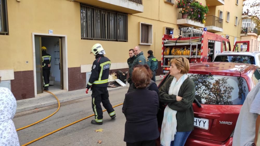 Incendio en un piso de Son Servera