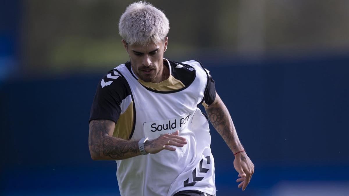 Juan Cruz en un entrenamiento de esta temporada.