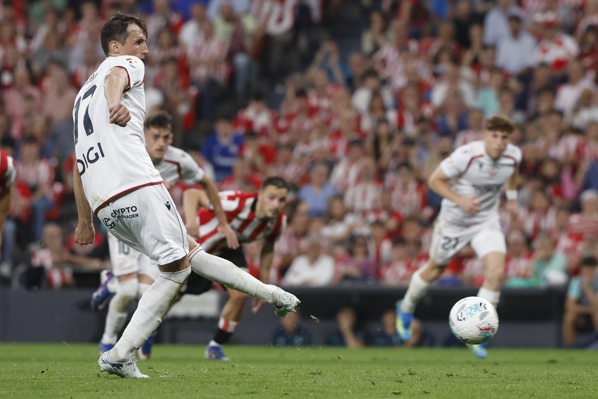 Budimir falló un penalti contra el Athletic Club