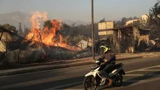 El incendio que cerca Atenas alcanza zonas urbanas y obliga a evacuar a más de 50.000 personas