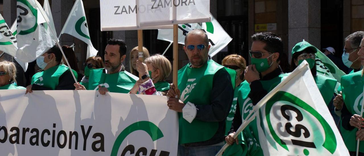 Movilización reciente del CSIF en Zamora. |