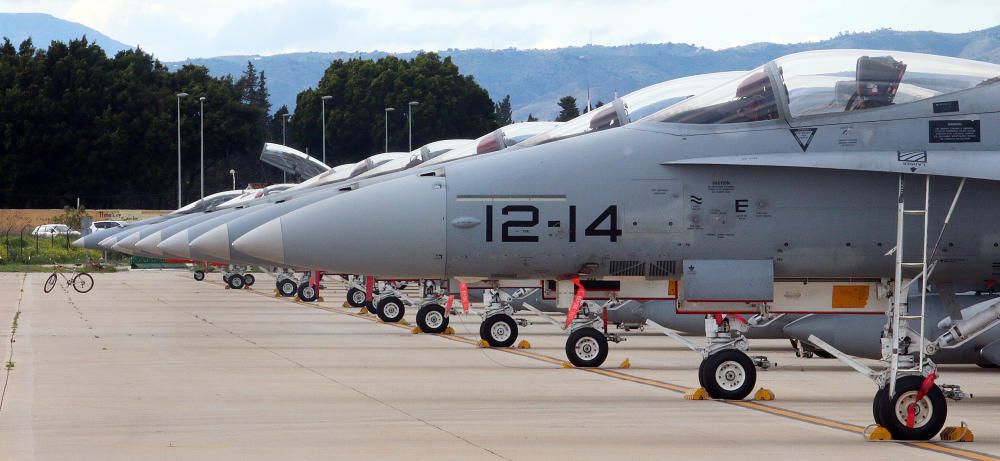 Los mejores pilotos de combate se reúnen en Málaga para mejorar sus habilidades y entrenarse al mando de los F-18