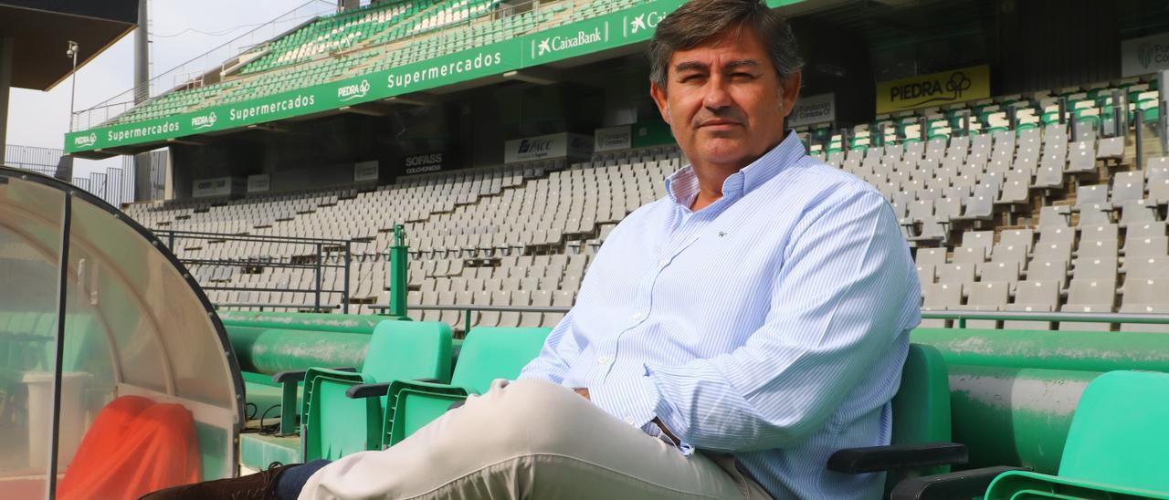 Javier González Calvo, consejero delegado y presidente del Córdoba CF, en El Arcángel.