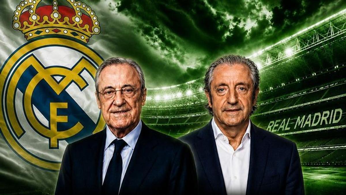 Florentino Pérez y Josep Pedrerol.