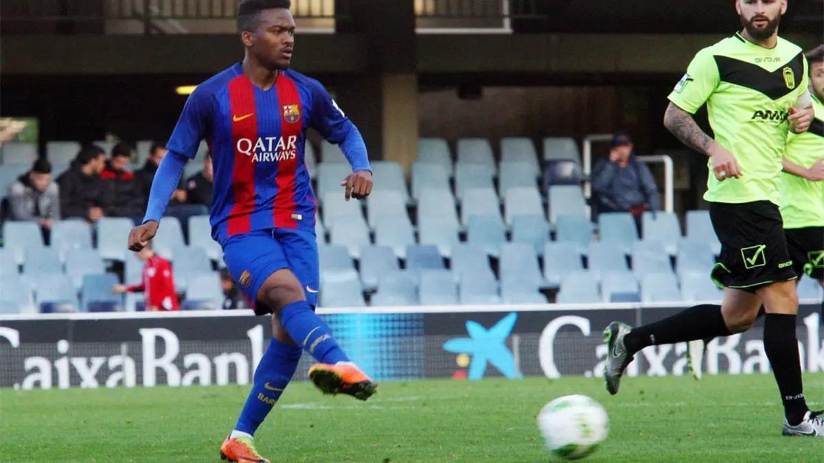 Kaptoum, con el Barcelona B.