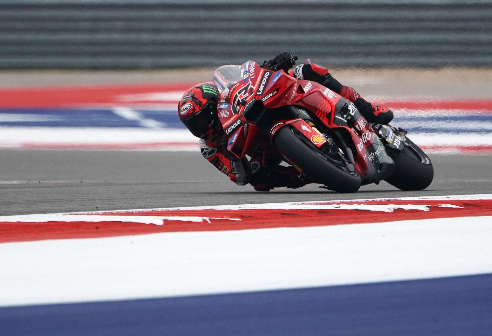 AUSTIN (United States), 30/03/2025.- Francesco Bagnaia of Italy, Ducati Lenovo Team in action during the MotoGP Race of the Motorcycling Grand Prix of the Americas in Austin, Texas, USA, 30 March 2025. (Motociclismo, Italia) EFE/EPA/DUSTIN SAFRANEK