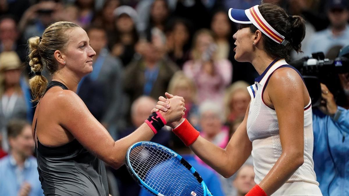 Garbiñe saluda a Kvitova