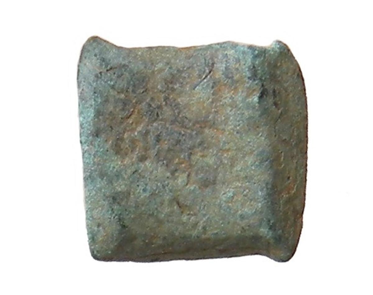 Detalle de la pieza de bronce.