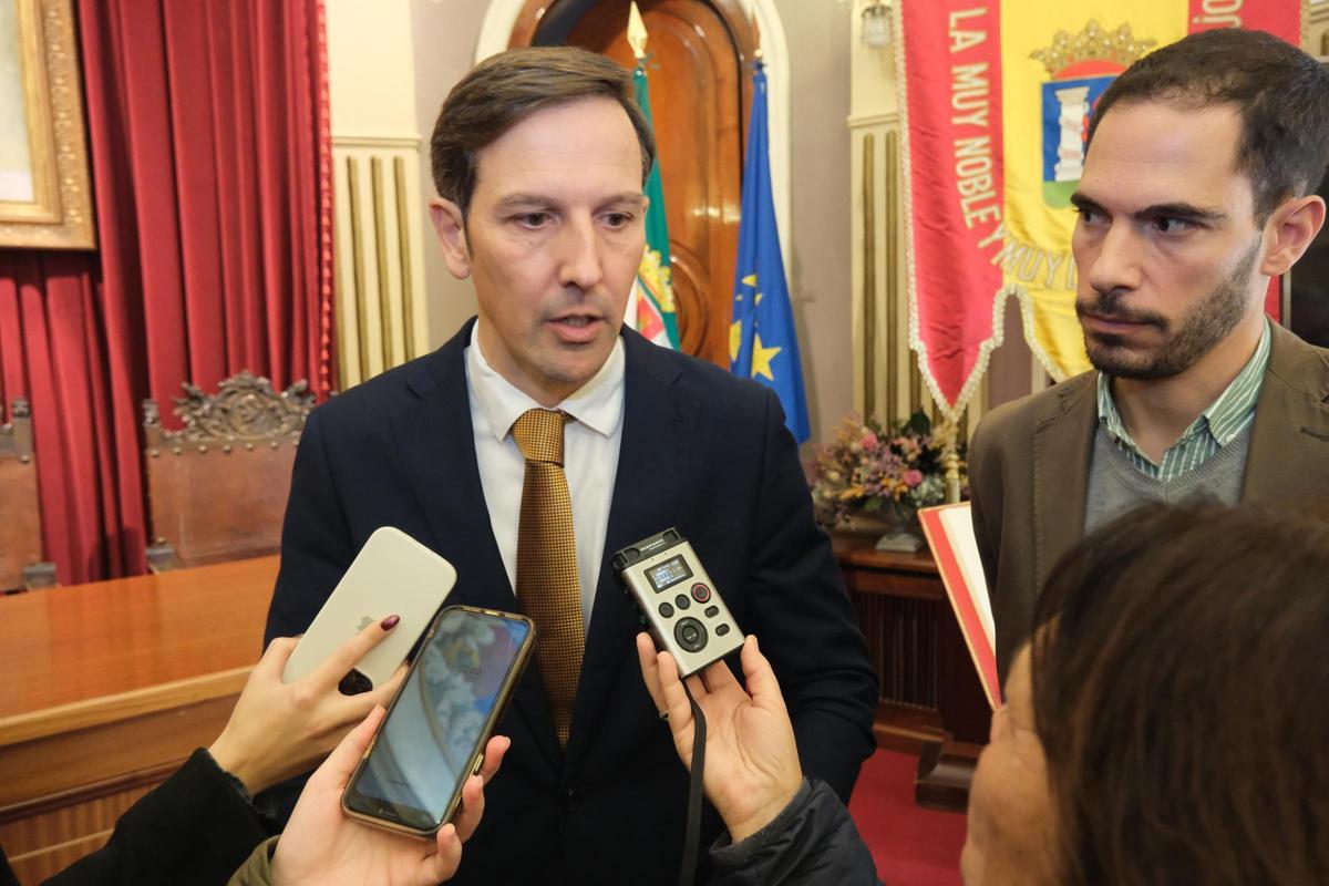 Antonio Cavacasillas en el salón de plenos, ayer.