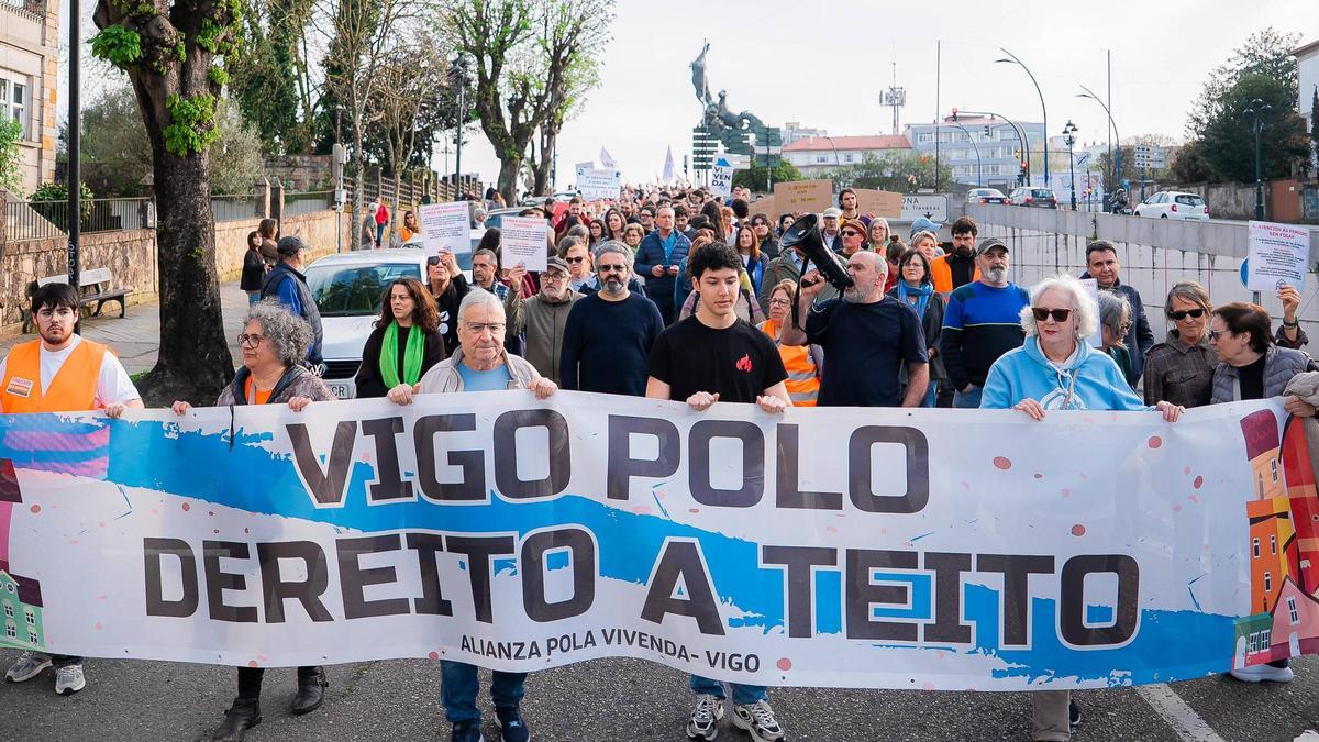 Miles de voces en Vigo contra la crisis de la vivienda: «Falta voluntad política»