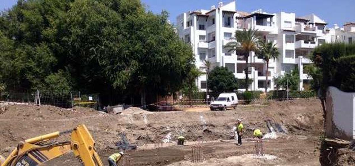 Imagen de los trabajos del puente en Costalita.