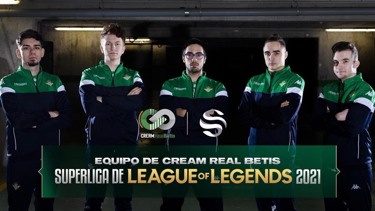 nuevo equipo de Cream Real Betis para la superliga del LOL 2021