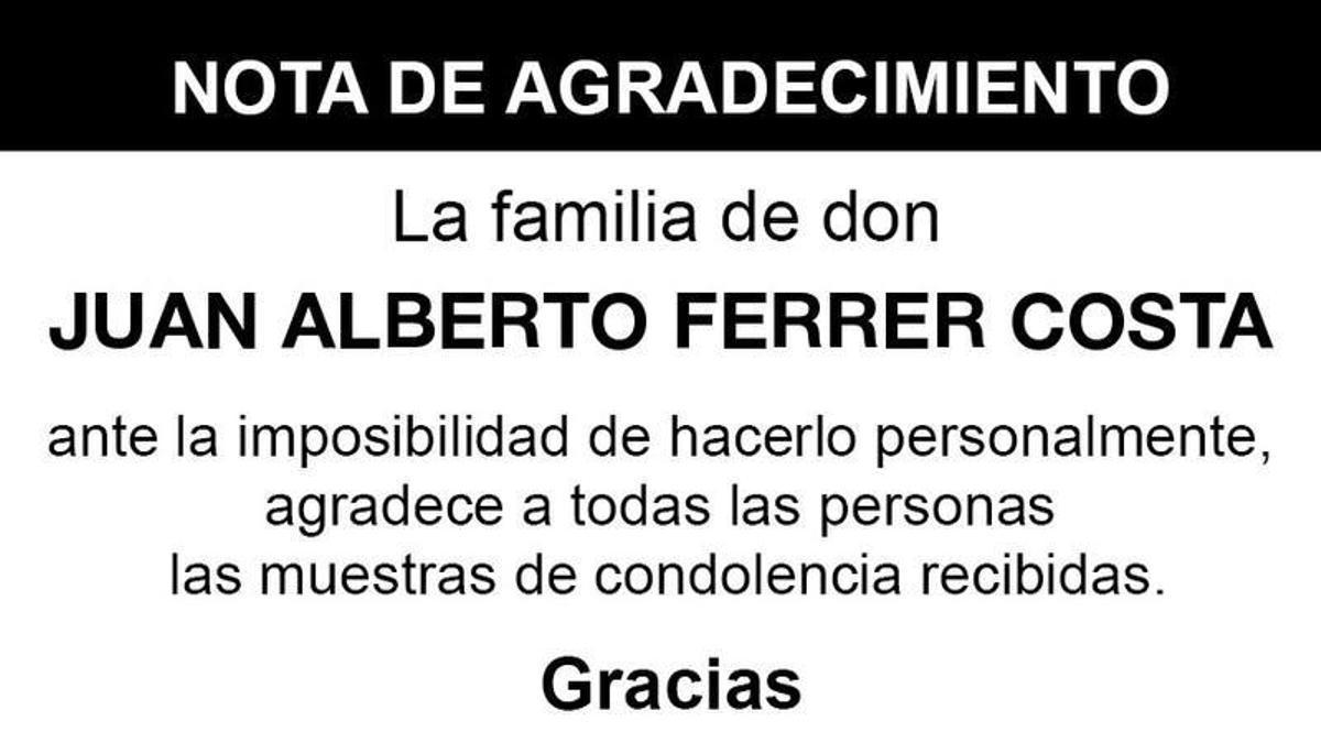 Nota Juan Alberto Ferrer Costa