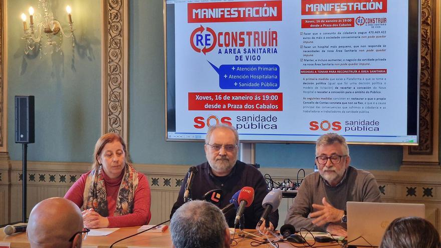 SOS Sanidade Pública anima a participar en una manifestación este jueves para «reconstruir» el Área Sanitaria de Vigo