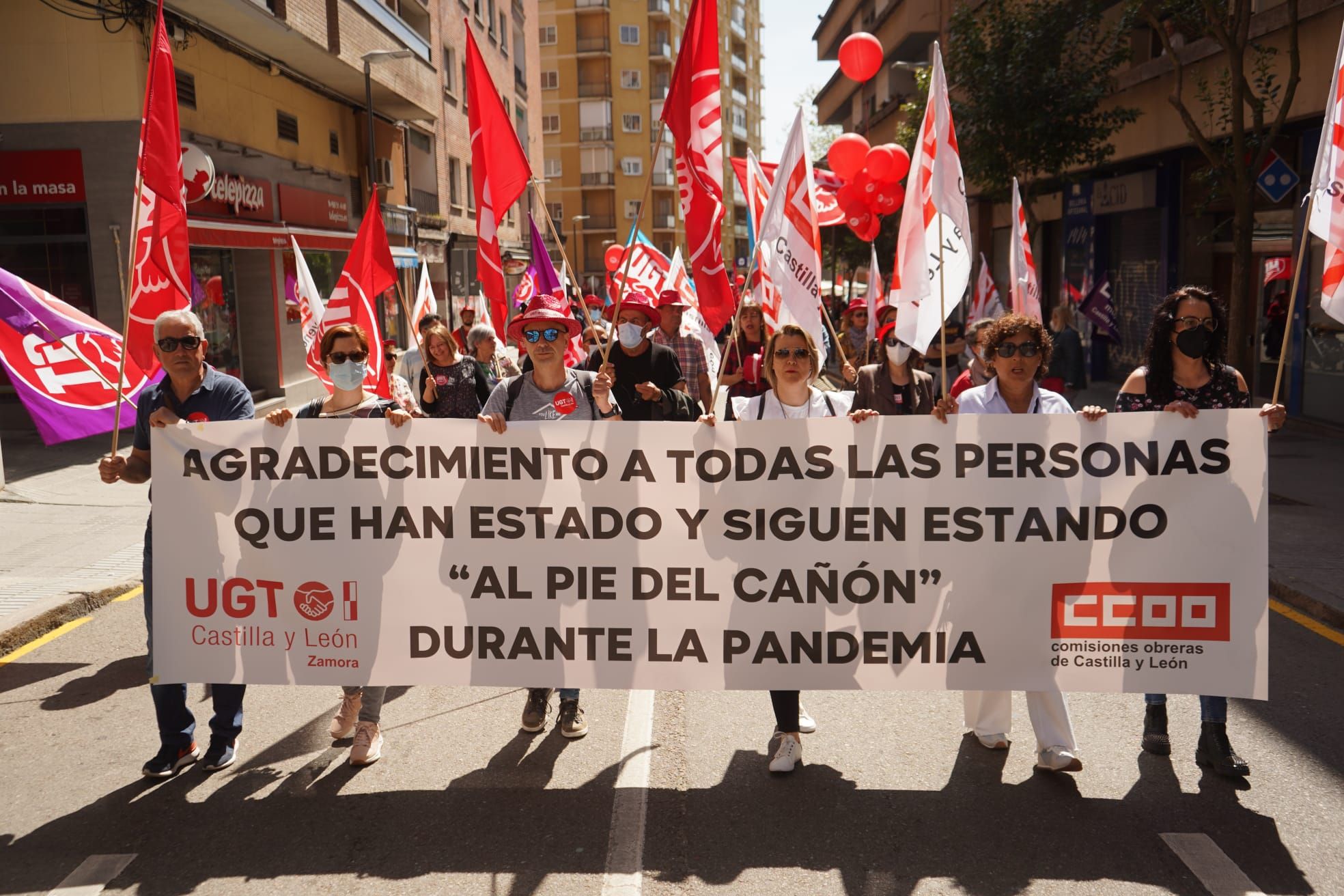 GALERÍA | La manifestación del 1 de mayo en Zamora, en imágenes