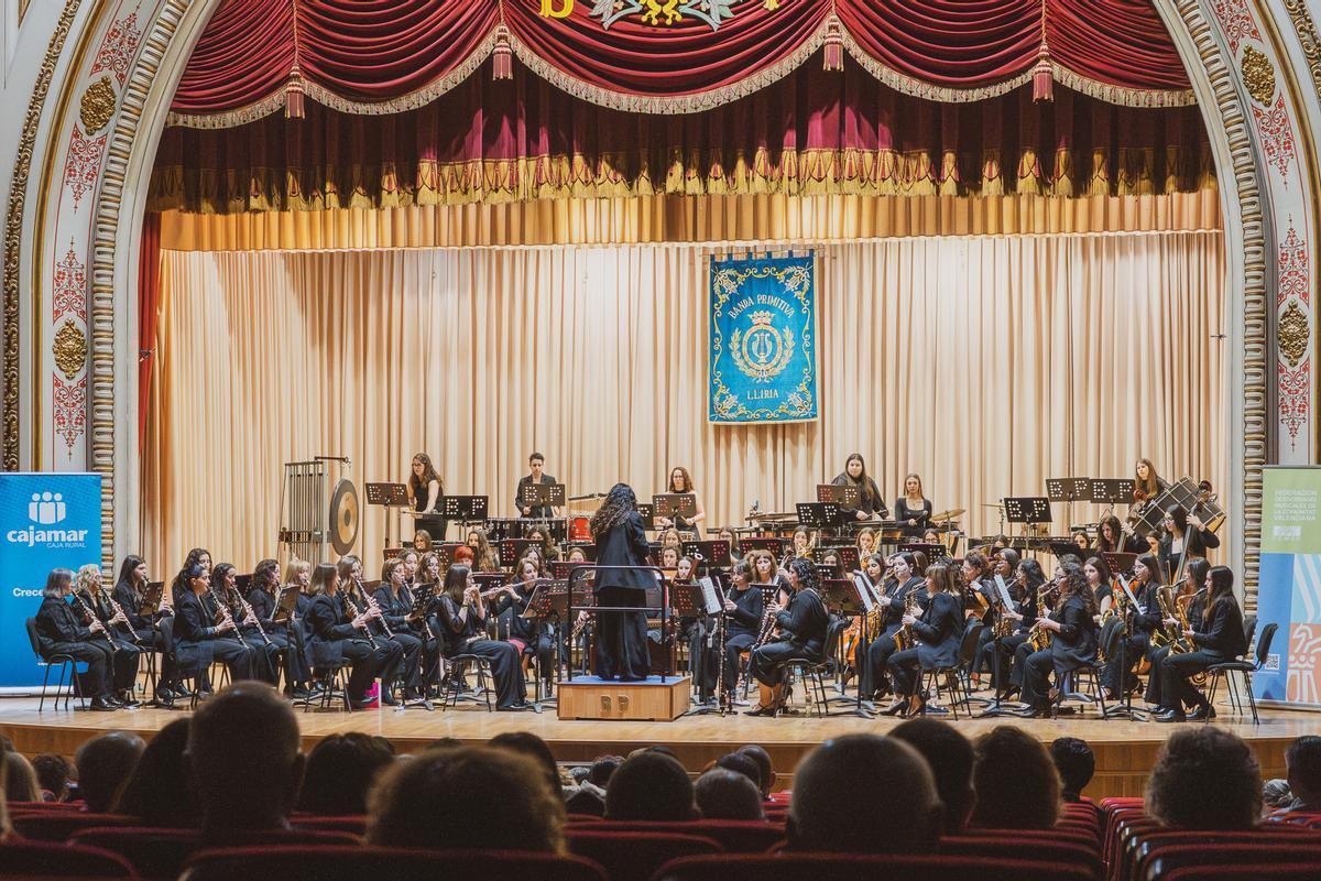Concert celebrat a Llíria durant l'actual gira de la Banda Simfònica de Dones de la FSMCV.