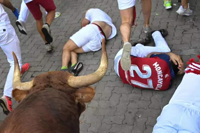El quinto encierro de los Sanfermines 2025, en imágenes