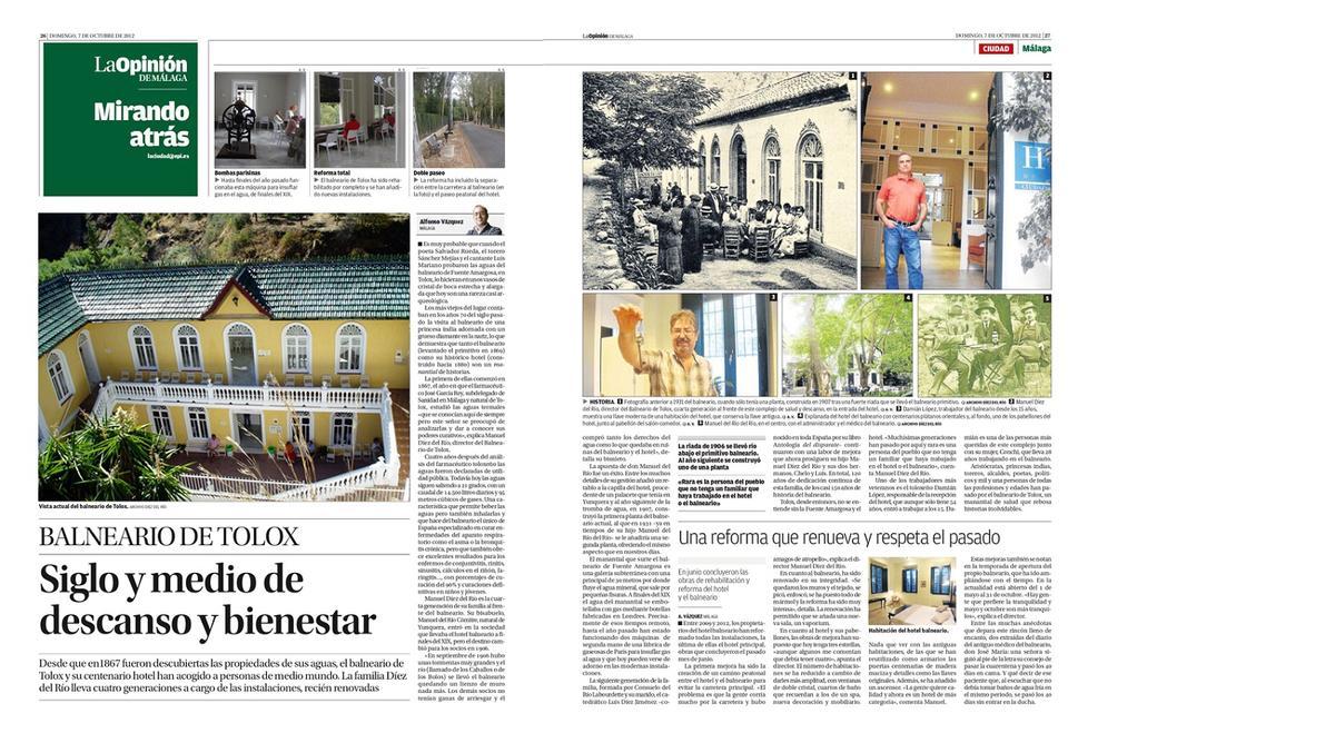 Reportaje sobre el Balneario de Tolox, el 7-10-2012