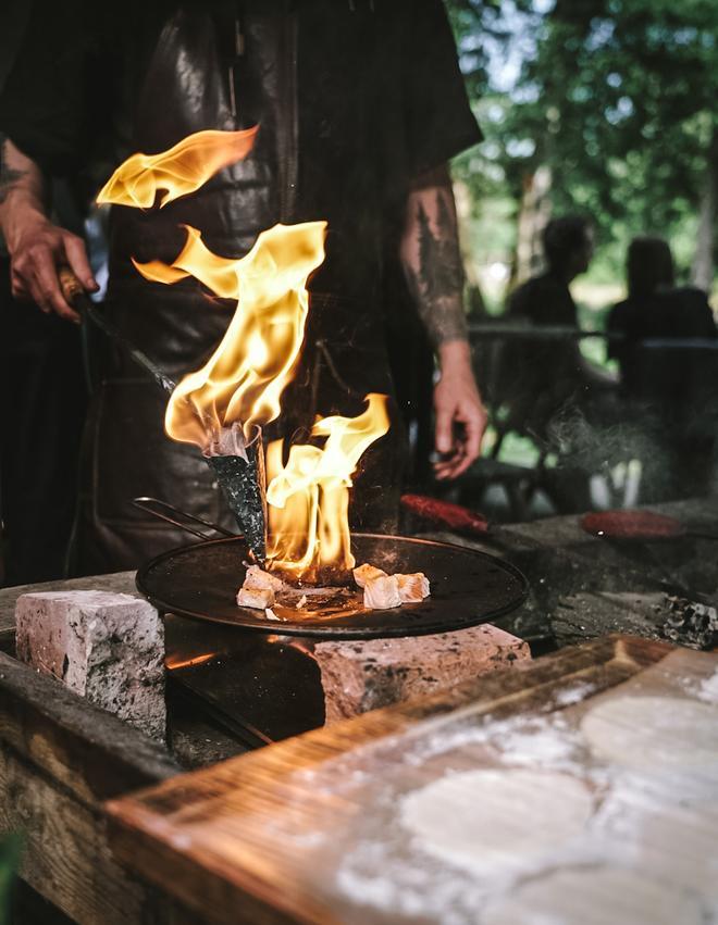 Proceso de cocinado en  Knystafaorsen