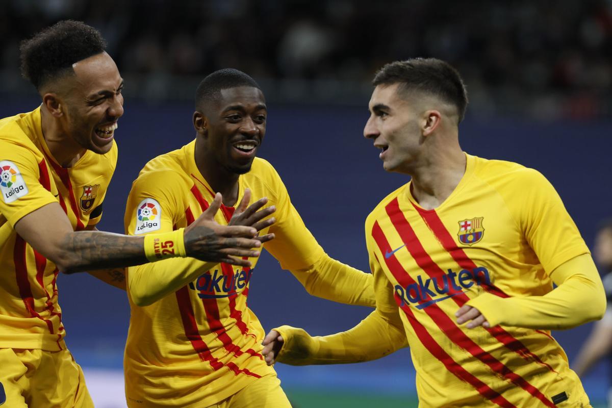 Ousmane Dembélé y Ferran Torres, juntos en el Barça