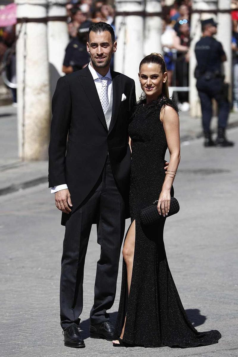 Sergio Busquets y su mujer Elena Galera