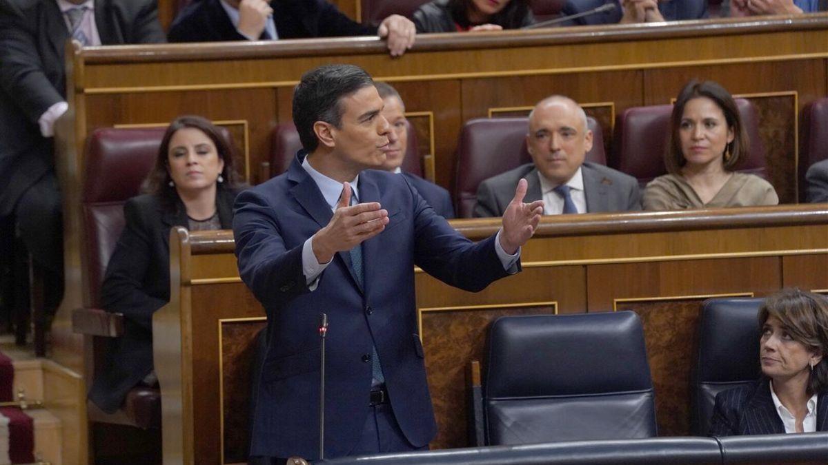 Pedro Sánchez en el Congreso de los Diputados.