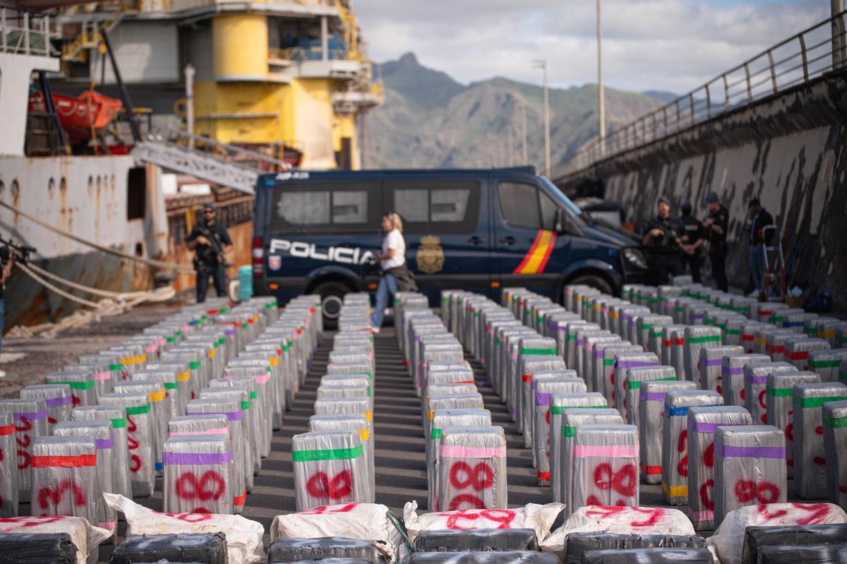El mayor alijo de cocaína de Europa, en Tenerife
