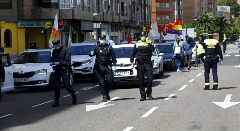 La caravana de Intersindical recorre Zaragoza el 1 de mayo