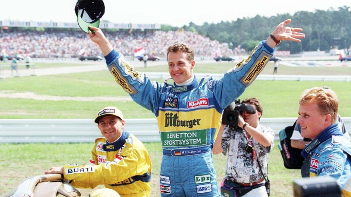 Schumacher, campeón del mundo con Benetton