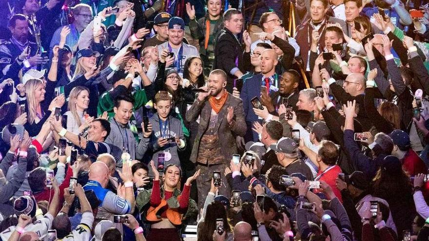 Cierre del espectáculo de Justin Timberlake en la Super Bowl.