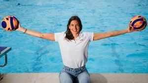 La portera de la selección española de waterpolo Laura Ester, durante la entrevista concedida a la Agencia EFE a menos de dos meses para el inicio de los Juegos Olímpicos de París