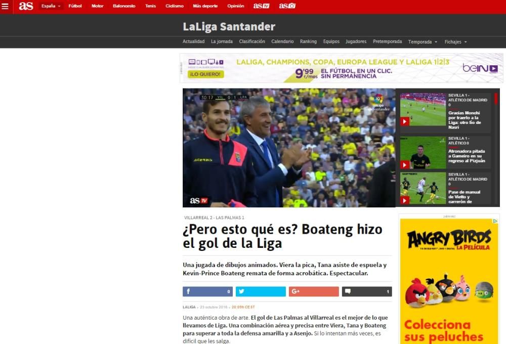 La prensa se hace eco del gol de Boateng