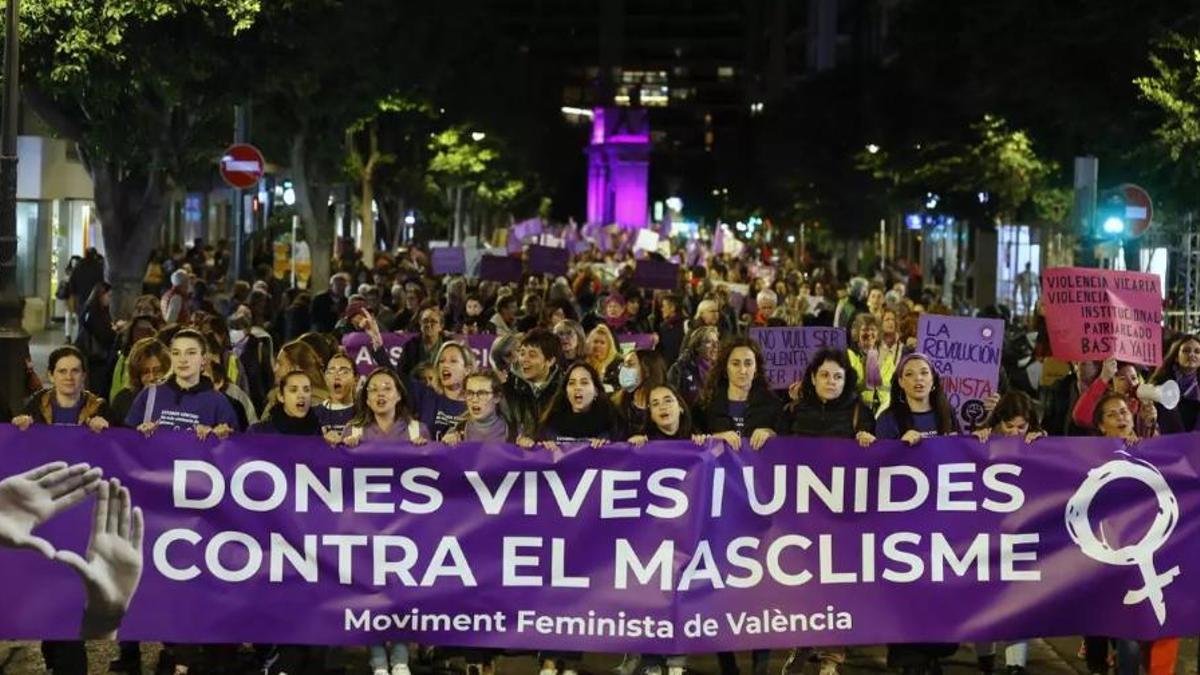 Manifestación del 25N de València en 2022