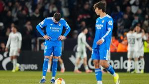 Valverde y Gonzalo, tras caer la eliminación del Real Madrid en Copa contra el Albacete.