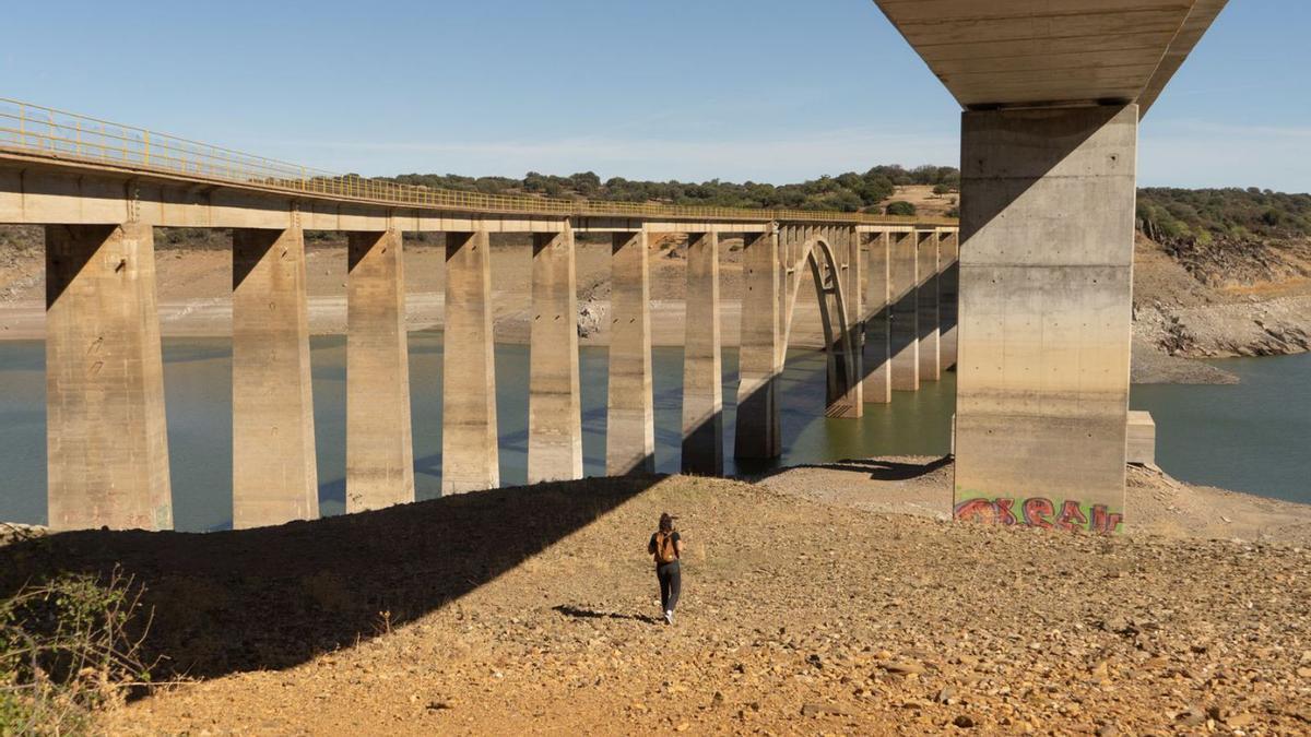 Situación del embalse de Ricobayo a la altura de los puentes de Manzanal del Bargo. | José Luis Fernández