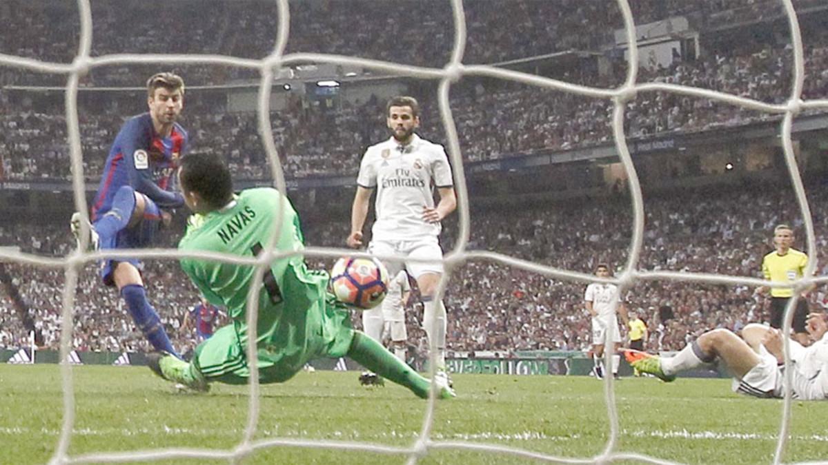 Piqué estuvo a punto de marcar un gran gol