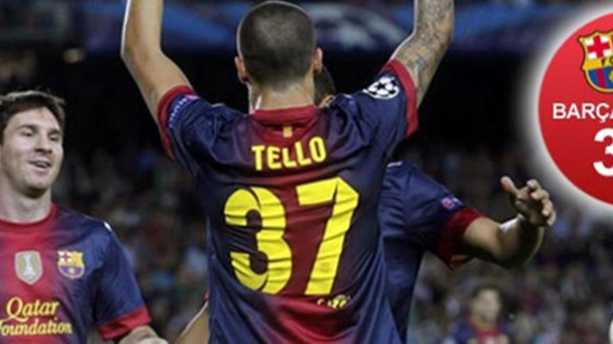 Tello y Messi salvaron al Barça