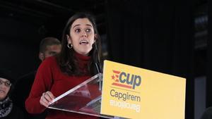 Anna Saliente, en el acto de la CUP este sábado.